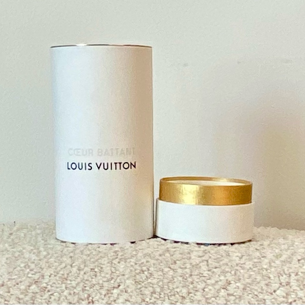 Louis Vuitton Round Perfume Box - gold top and trim - from perfume Ceur Battant